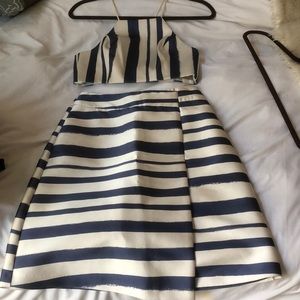 Topshop crop top and skirt set